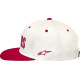 Gorra Stadium Snapback — Talla única, blanco/rojo, snapback, visera plana