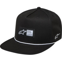 Label Snapback Hat — Black, One Size, Snapback
