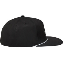 Label Snapback Hat — Black, One Size, Snapback
