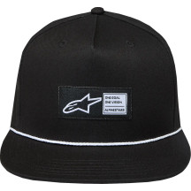 Label Snapback Hat — Black, One Size, Snapback