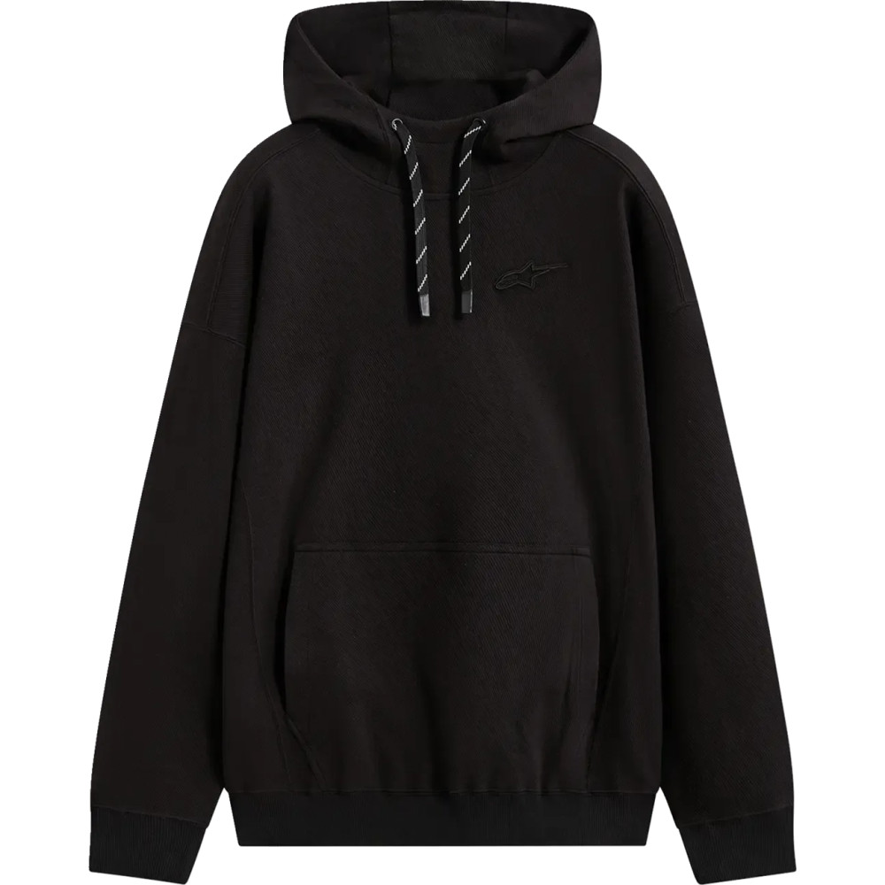 Camino Textured Oversized Hoodie — Off-Black, S