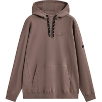 Camino Textured Oversized Hoodie — Brown, S