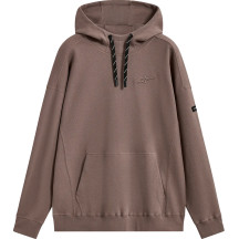 Camino Textured Oversized Hoodie — Brown, 2XL