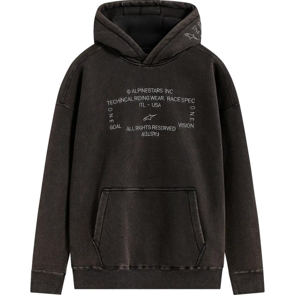 Infinite Washed Oversized Hoodie — Black, M