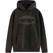 Infinite Washed Oversized Hoodie — XL, Black