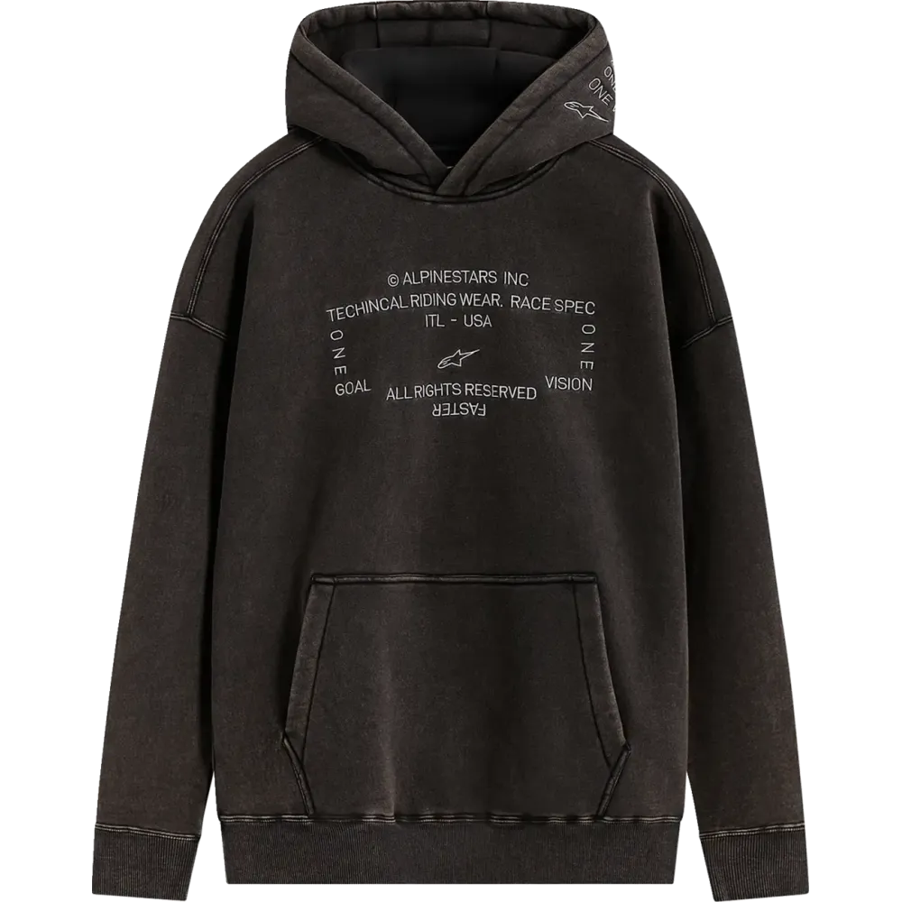Infinite Washed Oversized Hoodie — XL, Black