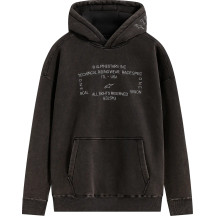 Infinite Washed Oversized Hoodie — Black, 2XL