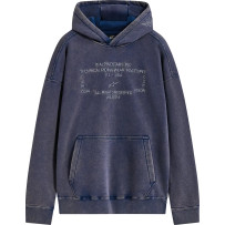 Infinite Washed Oversized Hoodie — Navy, XL