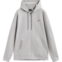 Pioneer Oversized Hoodie — 2XL, Light Gray, Oversized, Zip-Front