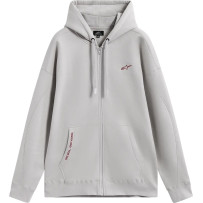 Pioneer Oversized Hoodie — 2XL, Light Gray, Oversized, Zip-Front
