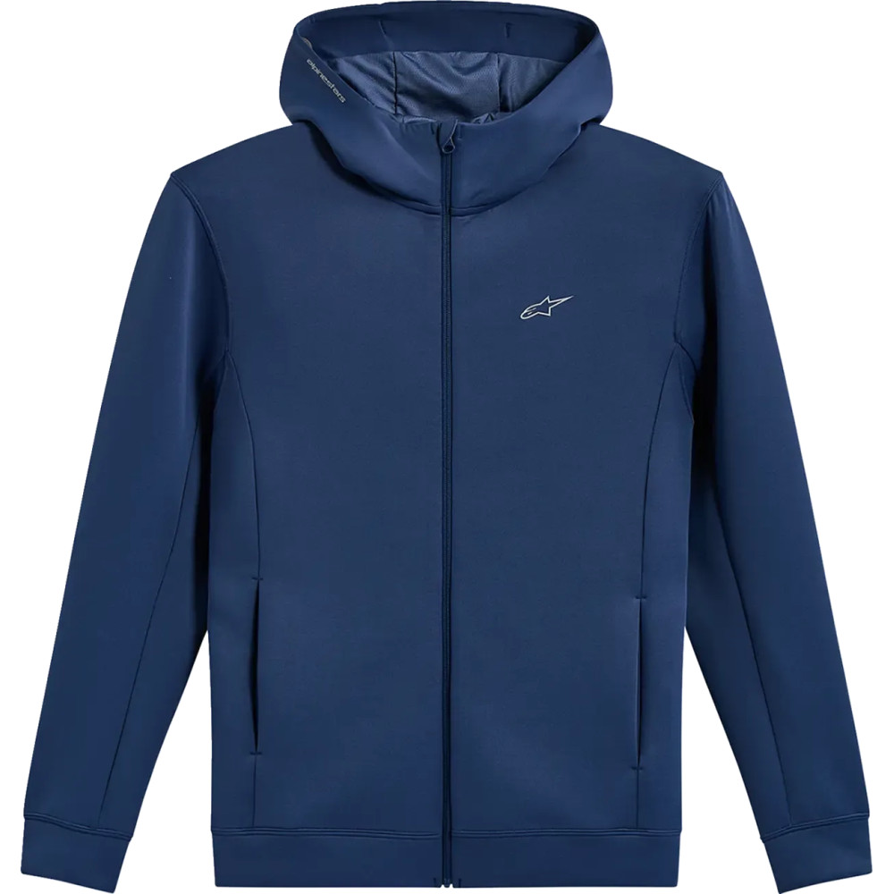 Double Face Cypher Zip Hoodie — Steel Blue, S
