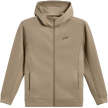 Double Face Cypher Zip Hoodie — M, Brown/Beige, Regular Fit