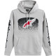 Obsessed Pullover Hoodie — S, Gray, Black, Red