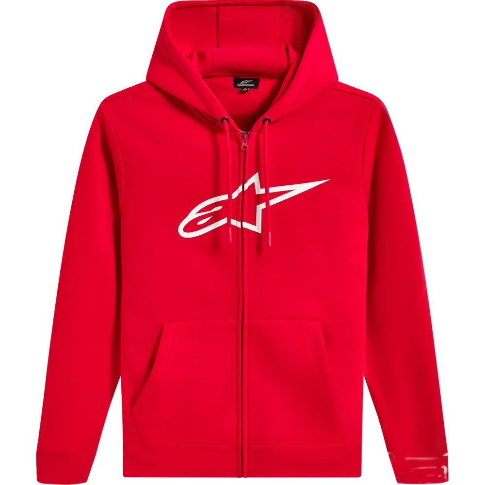 Ageless V3 Zip Hoodie — L, Red, White