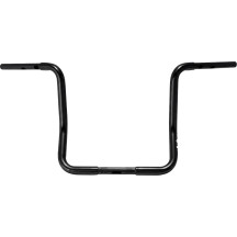 Manillar Ape Hanger Bagger de 1-1/4" — zona de sujeción de 1", negro brillo, 15" de altura, 38" de ancho