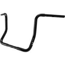 Manillar Ape Hanger Bagger de 1-1/4" — zona de sujeción de 1", negro brillo, 15" de altura, 38" de ancho