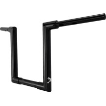 Manillar Jason — 12 in, 1-1/4 in, negro brillo