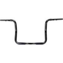 Manillar Ape Hanger Bagger de 1-1/4" — 13 in, abrazadera de 1 in, negro brillo