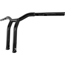 Manillar Dominator — negro brillante, 32 mm, 12 in, separación 3-1/2 in