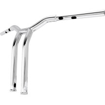 Manillar Dominator — cromado, 1-1/4" de diámetro, 14" de altura, 3-1/2" de ancho central