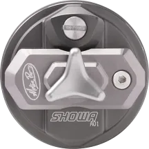 Compression Adjuster — 49 mm Showa forks, 160 x 67 x 29 mm, Silver