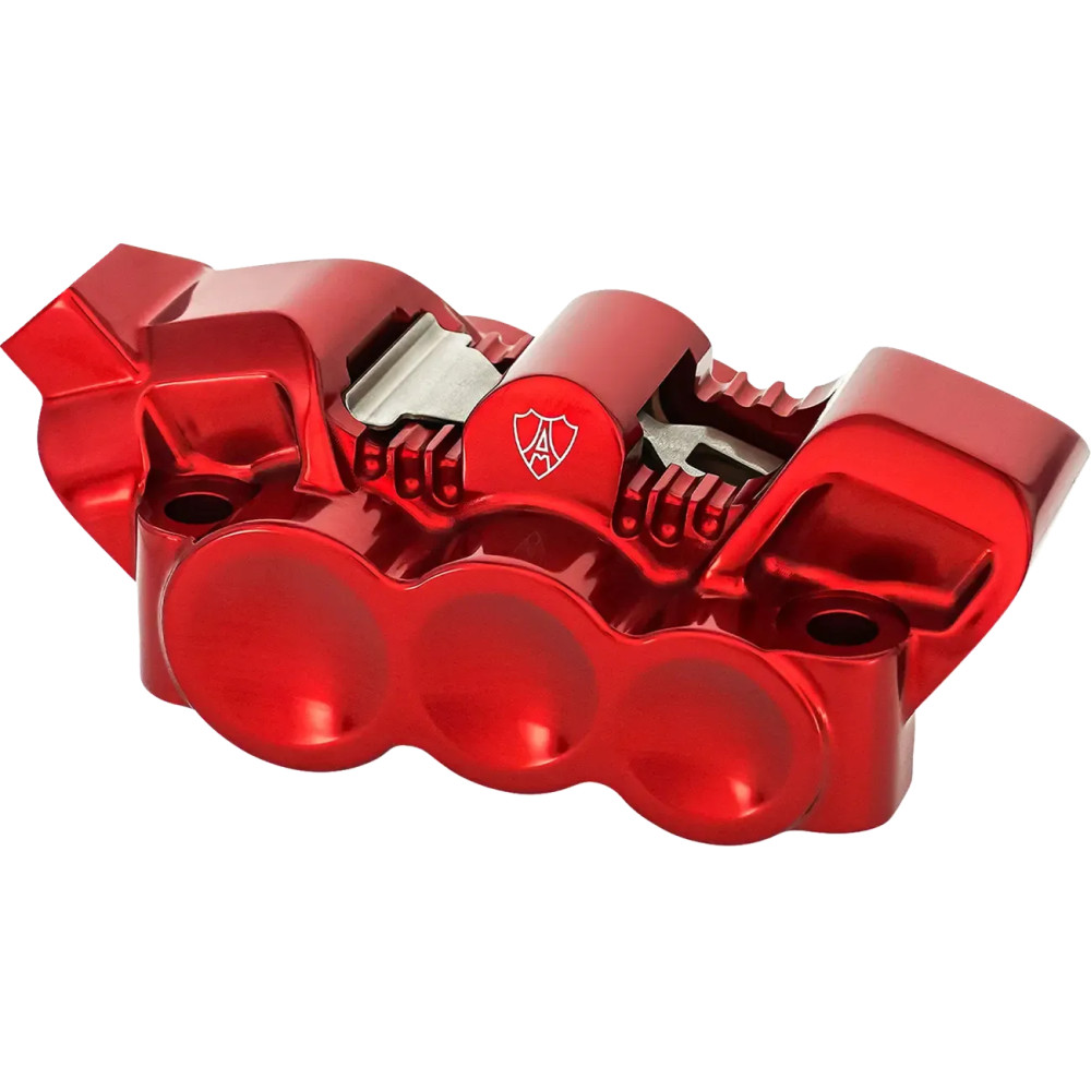 Radial Brake Caliper — 6 Piston, Red, Left