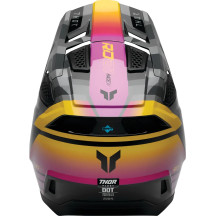 THOR Fleet Camber Helmet — S, Black/Gloss, Gray, Pink, Yellow