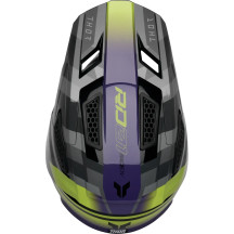 Fleet Camber Helmet — Adult, S, MX, Black, Gloss, Purple, Gray, Fluorescent Yellow