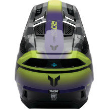 Fleet Camber Helmet — M, Gloss Black/Purple/Gray/Fluorescent Yellow
