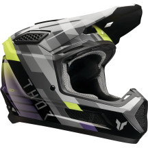 Fleet Camber Helmet — XL, Black/Gloss, Gray, Purple, Fluorescent Yellow