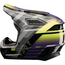 Fleet Camber Helmet — XL, Black/Gloss, Gray, Purple, Fluorescent Yellow