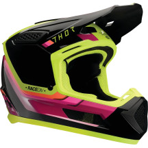 THOR Fleet Defy Helmet — L, Black, Fluorescent Green