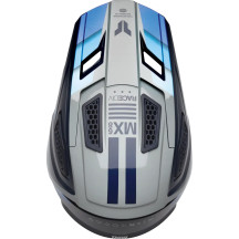 Fleet Defy Helmet — L, Gray/Blue