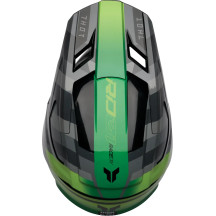 Youth Fleet Camber Helmet — Youth, L, Black/Green/Gray, Gloss