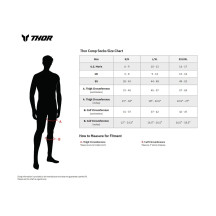 THOR Compression Socks — L/XL, Black, Men’s, Pair
