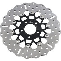 Disco de freno delantero de acero inoxidable FSD Series para Big Twins — 292 mm, 11-1/2", negro, pulido, banda ancha