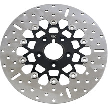 Disco de freno delantero de acero inoxidable FSD Series para Big Twins — 292 mm, 11-1/2", negro/pulido