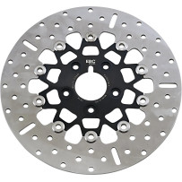 Disco de freno delantero de acero inoxidable FSD Series para Big Twins — 292 mm, 11-1/2", negro/pulido