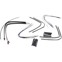 Complete Black Vinyl Handlebar Cable/Line Kit for Ape Hangers — fits 14" handlebar height