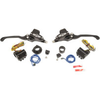 Handlebar Control Kit — 25.4 mm (1") clamp, 14.3 mm (9/16") brake bore, Black anodized