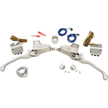 Handlebar Control Kit — 9/16" bore, 1" clamp, chrome finish