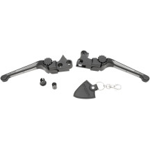 Anthem Adjustable Lever Set for Harley Models — Black, Polished