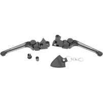 Anthem Adjustable Lever Set for Harley Models — Black, Polished