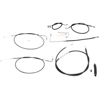 Standard Black Vinyl Handlebar Cable/Brake Line Kit — Fits 30.5–35.5 cm (12"–14"), Ape Hanger, ABS