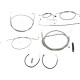 Kit completo de cables y latiguillos de freno trenzados de acero inoxidable — encaja en manillares 15" - 17"
