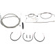 Kit completo de cables y latiguillos de freno trenzados de acero inoxidable para manillar — Apto para manillares de 12"–14", frenos ABS