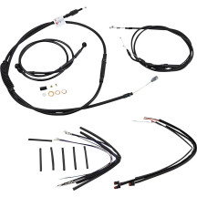 Jail Bar Cable Kit — 12" handlebar, Black