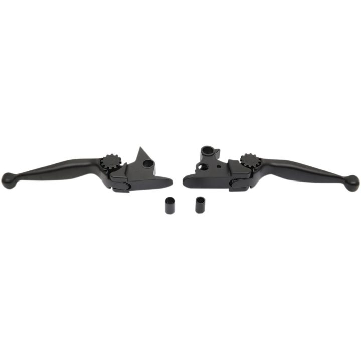 Journey Adjustable Lever Set for Harley Models — Brake & Clutch, Black Polished