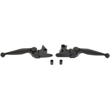 Journey Adjustable Lever Set for Harley Models — Brake & Clutch, Black Polished