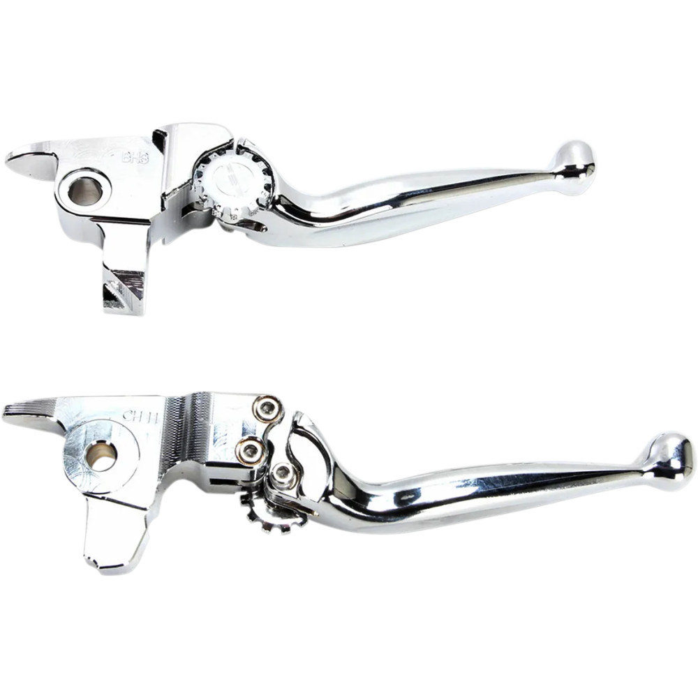 Journey Adjustable Lever Set for Harley Models — Brake & Clutch, Chrome